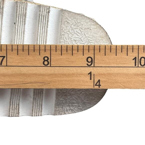 DV Dolce Vita Sparkle Sherpa Two Strap Sandals Womens 6.5 Footbed Comfort Silver - Picture 8 of 9